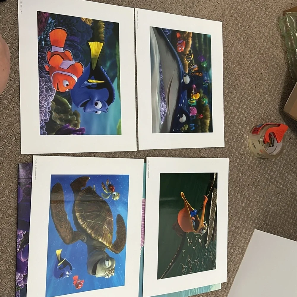 Disney Pixar Finding Nemo 4 printed lithographs suitable for framing artwork - Picture 4 of 4